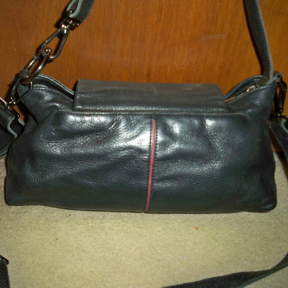 Hammitt VIP Black Satchel Leather Handbag with Gunmetal Hardware $495, GUC!! - Picture 2 of 4